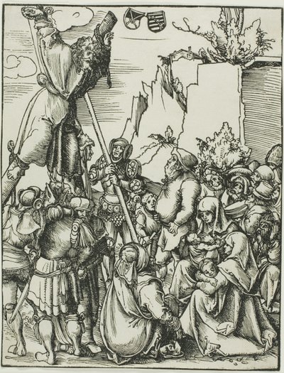Sankt Andreas, från Apostlarnas martyrium av Lucas Cranach the Elder