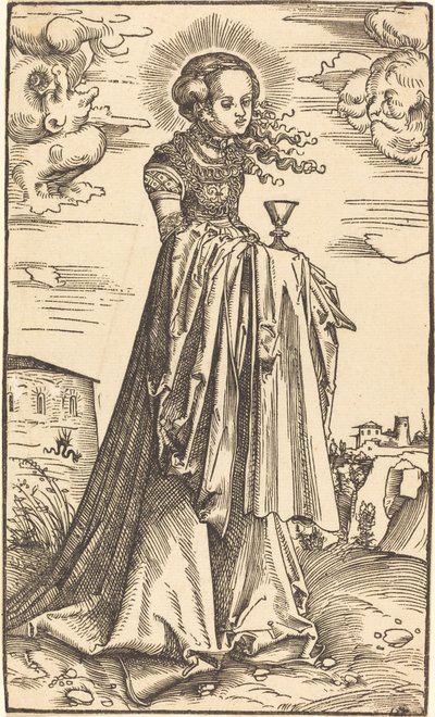 Sankta Barbara av Lucas Cranach the Elder