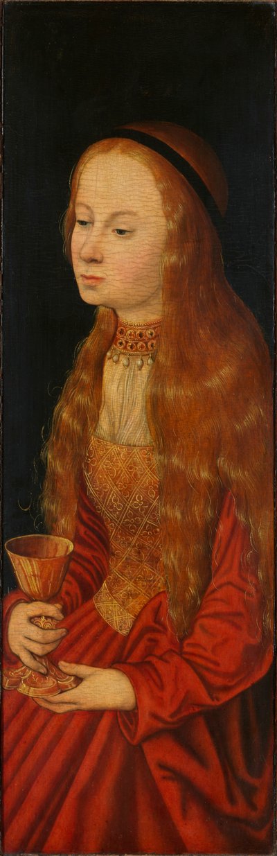 Saint Barbara, tidigt 1500-tal.. av Lucas Cranach the Elder