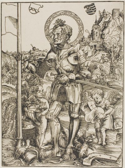 Saint George stående av Lucas Cranach the Elder