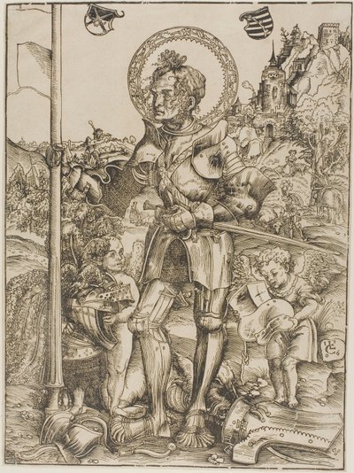 Saint George stående av Lucas Cranach the Elder