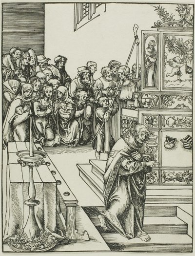 Sankt Johannes, från Apostlarnas martyrium av Lucas Cranach the Elder