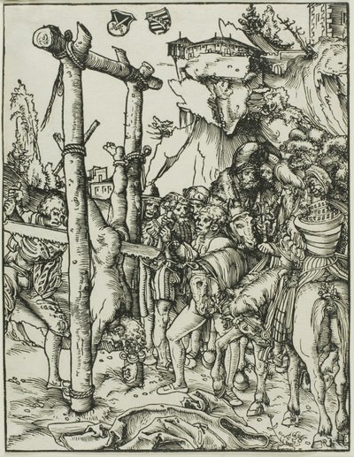 Sankt Simon, från Apostlarnas martyrium av Lucas Cranach the Elder