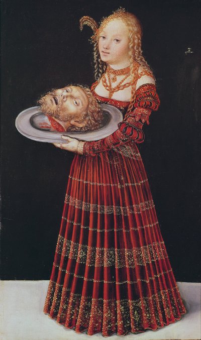 Salomé (olja på trä) av Lucas Cranach the Elder