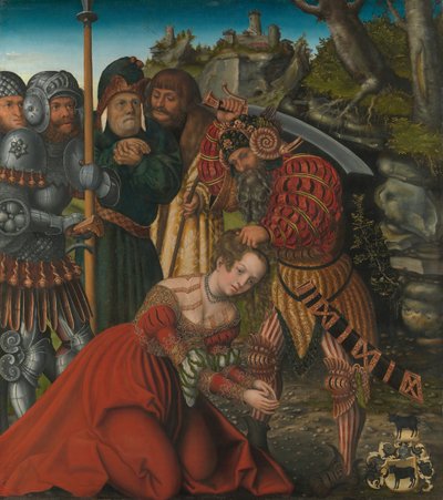 Sankt Barbaras martyrskap, ca. 1510. av Lucas Cranach the Elder