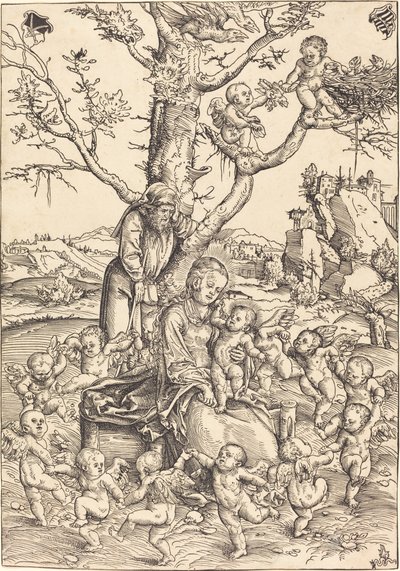 Resten på flykten till Egypten av Lucas Cranach the Elder