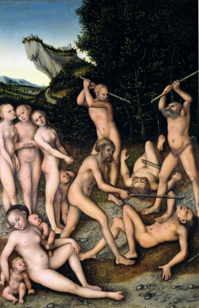 Silveråldern eller effekterna av svartsjuka, 1535 av Lucas Cranach the Elder