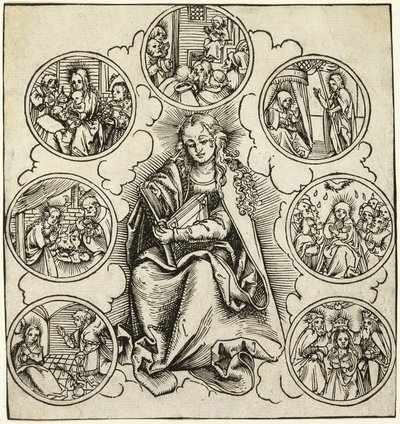 De sju glädjeämnena hos Maria av Lucas Cranach the Elder