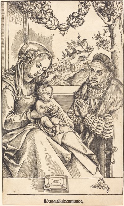 Jungfrun och barnet älskad av Fredrik den vise av Sachsen av Lucas Cranach the Elder