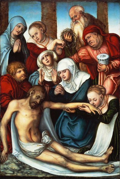Klagovisan över den döde Kristus av Lucas Cranach the Elder