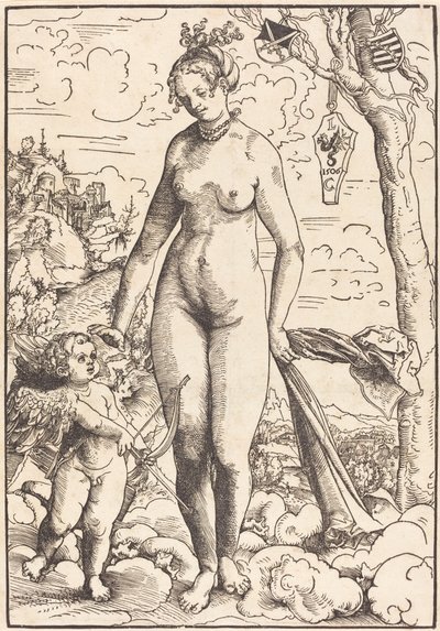 Venus och Amor av Lucas Cranach the Elder