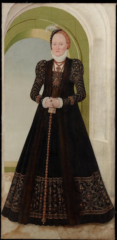 Anna av Danmark, hertiginna av Sachsen av Lucas Cranach the Younger