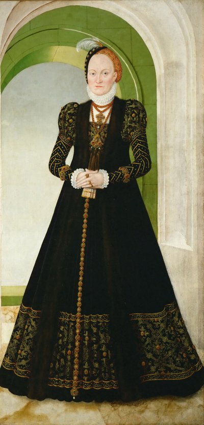 Anne av Danmark 1532-1585, kurfurstin av Sachsen, efter 1565 av Lucas Cranach the Younger