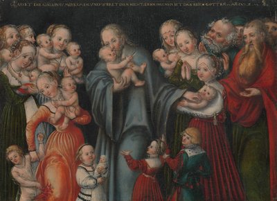 Kristus välsignar barnen, ca. 1545-50. av Lucas Cranach the Younger