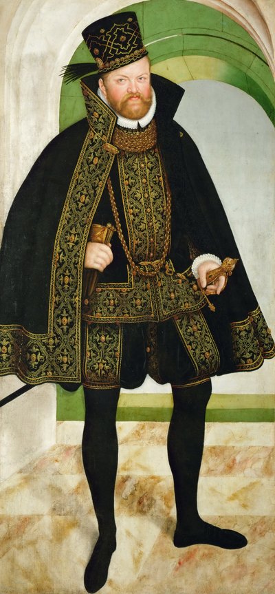 Porträtt av Augustus, kurfursten av Sachsen 1526-1586, ca. 1570 av Lucas Cranach the Younger