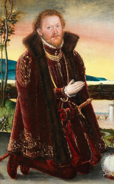 Porträtt av prins Joachim Ernst von Anhalt av Lucas Cranach the Younger