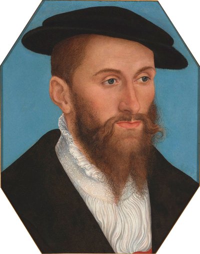 Porträtt av en man av Lucas Cranach the Younger
