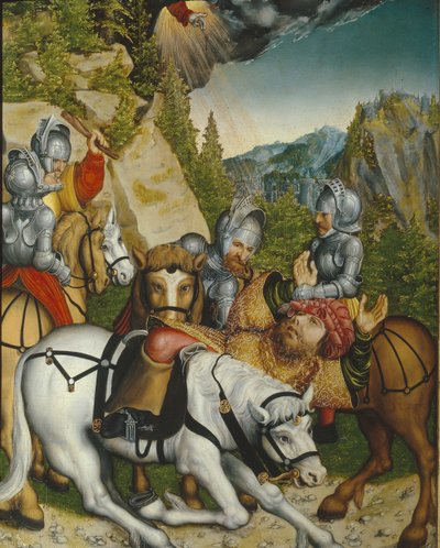Konverteringen på väg till Damaskus av Lucas Cranach the Younger