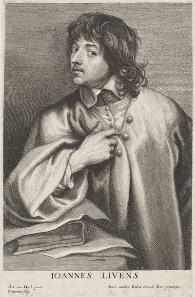 John Lievens av Lucas Emil Vorsterman after Sir Anthony van Dyck
