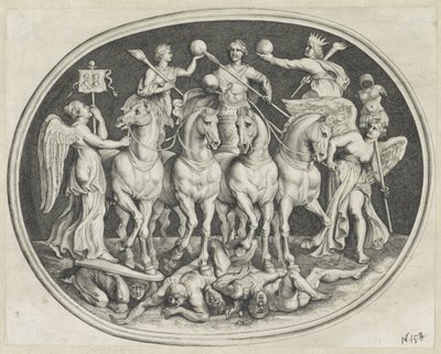 Allegoriska triumf av keizer Licinius Olika figurer av Agati Antique (serietitel) av Lucas Vorsterman (I)