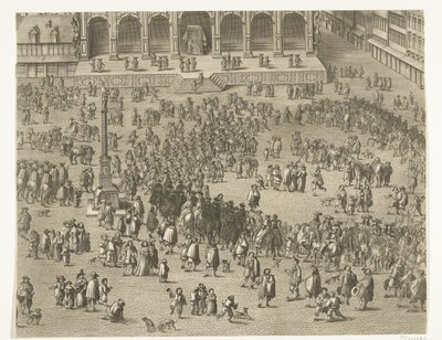 Kungörelse i Gent av Karl II av Spanien som greve av Flandern (blad 5), 1666 av Lucas Vorsterman (II)