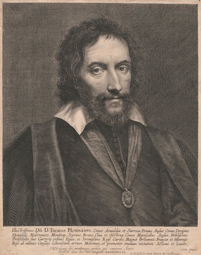 The Most Illustrious Sir Thomas Howard, Earl of Arundel and Surrey, First Earl of England, Lord Howard, Maltrauers, Mowbray, Segraue, Breus, Clum and Osestria, Earl Marshal of England, Riddare of the Most Noble Periscelides Siue Gartery Order, and Most Fri av Lucas Vorsterman