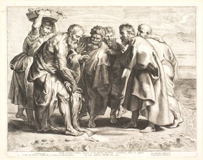 St. Peter hittar skattmyntet i en fisk av Lucas Vorsterman