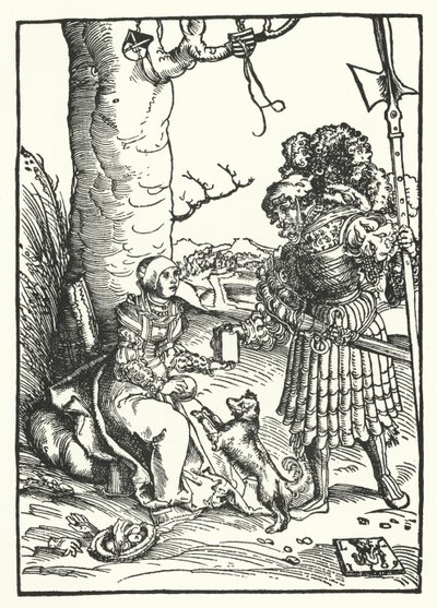 David och Abigail (gravyr) av Lucas the Elder (after) Cranach