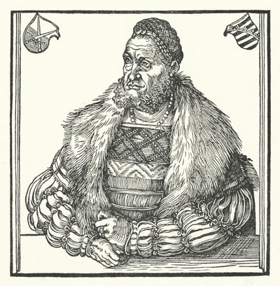 Fredrik III, kurfurste av Sachsen (gravyr) av Lucas the Elder (after) Cranach