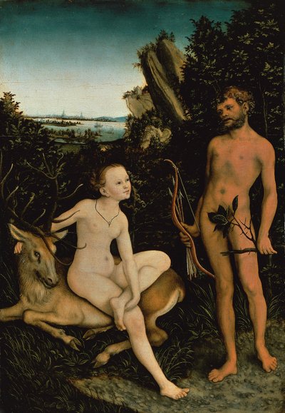 Apollo och Diana av Lucas the Elder Cranach