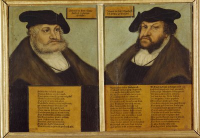 Dubbelporträtt av Fredrik III av Sachsen av Lucas the Elder Cranach