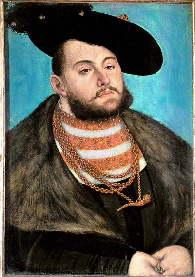 Johann Friedrich den magnifike kurfursten av Sachsen... av Lucas the Elder Cranach