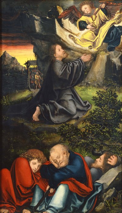 ""Bön i olivernas trädgård"" Målning av Lucas Cranach den äldre (1472-1553) cirka 1518 National Museum of Western Art, Tokyo Japan av Lucas the Elder Cranach