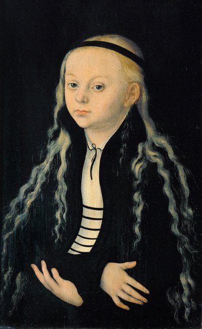 Magdalena Luther, dotter till reformatorn Martin Luther ... av Lucas the Elder Cranach