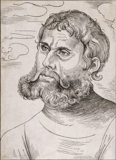Porträtt av Martin Luther som "Junker Jorg" - av Lucas Cranach den äldre - 1522 av Lucas the Elder Cranach