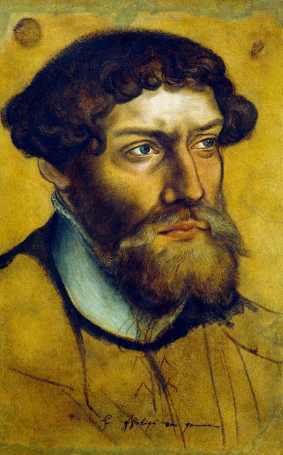 Porträtt av Philip I, hertig av Pommern av Lucas Cranach Elder (1472-1553), teckning av Lucas the Elder Cranach