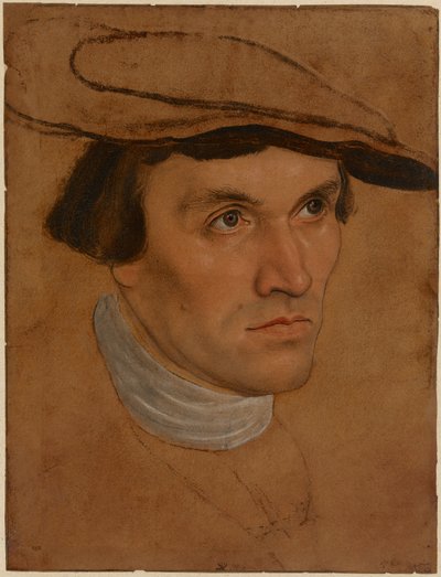 Porträtt av en man, ca 1530 (olja på papper) av Lucas the Elder Cranach