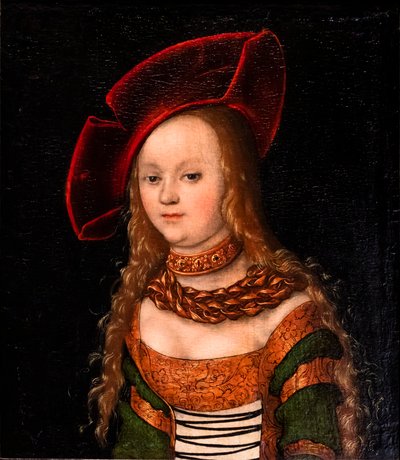 Porträtt av en ung kvinna av Lucas the Elder Cranach