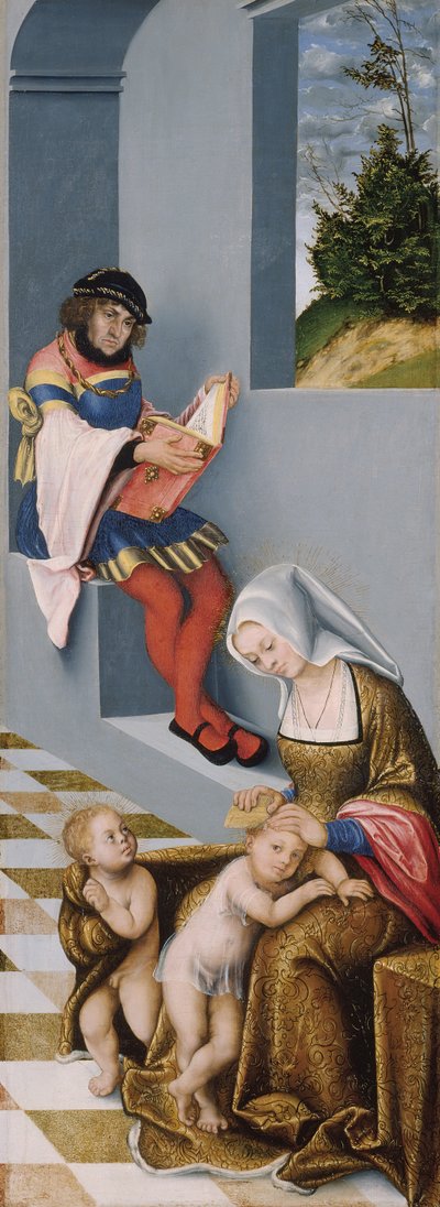 Den heliga släktskapet (så kallad Torgau altartavla) högra panelen av Lucas the Elder Cranach