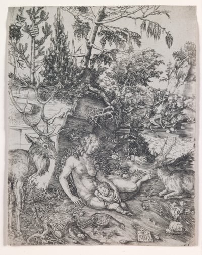 Den helige Johannes Chrysostomos botgöring av Lucas the Elder Cranach