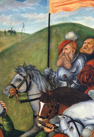 Vägen till Golgata av Lucas Cranach Elder (1472-1553), Detalj av Lucas the Elder Cranach