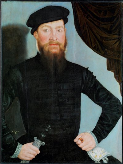 Porträtt av man av Lucas the Younger Cranach