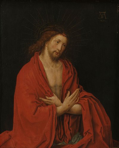 Kristus med törnekrona av Lucas van (after) Leyden