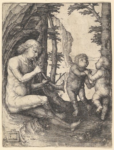 Pojke med trumpet, ca. 1507. av Lucas van Leyden