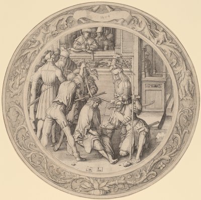 Kristus krönt med törnar av Lucas van Leyden