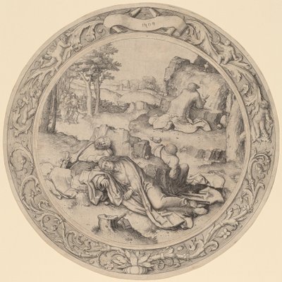 Kristus i Getsemane (Agony in the Garden) av Lucas van Leyden