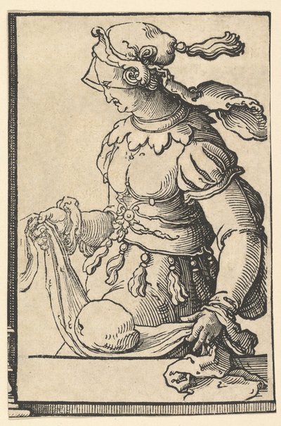 Cumean Sibyl, från serien Sibyll, ca. 1530. av Lucas van Leyden
