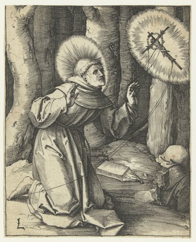 Stigmatiseringen av Saint Francis av Lucas van Leyden