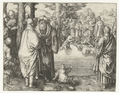 Kristi dop i Jordan av Lucas van Leyden
