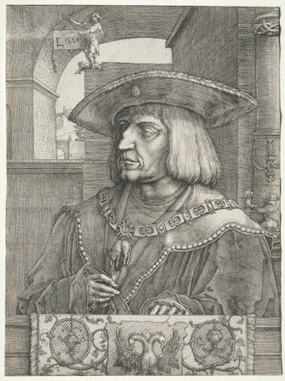 Kejsar Maximilian I, 1520. av Lucas van Leyden
